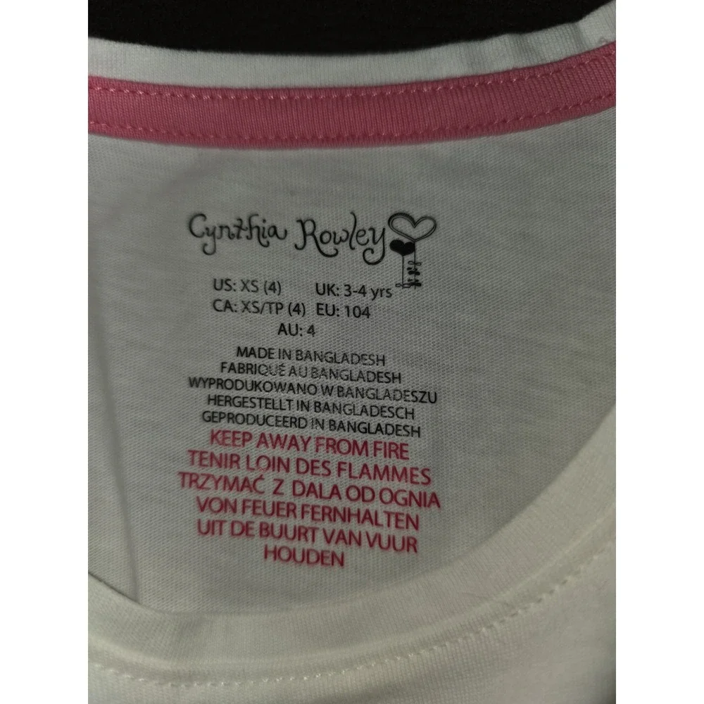 Cynthia‎ rowley girl boss top and striped leggings side 4 nwt